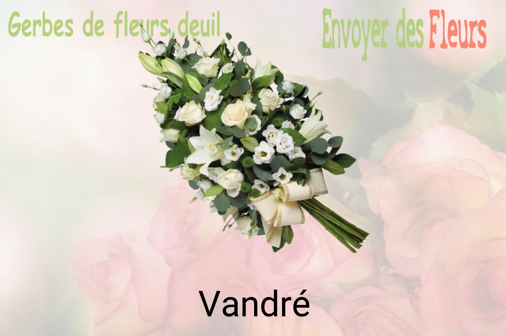 Gerbe de fleurs de deuil livrée à Vandré